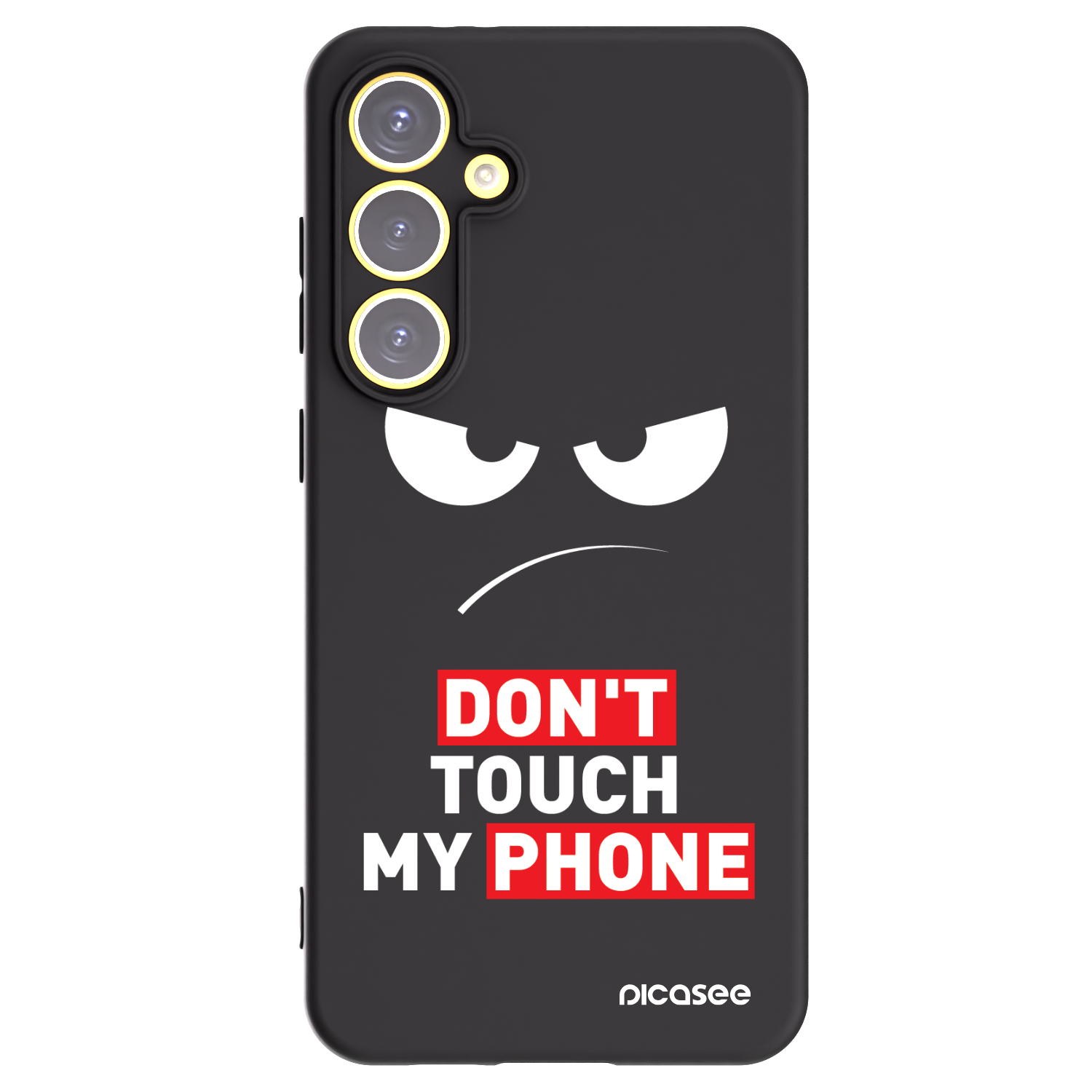 Picasee crna silikonska maskica za Samsung Galaxy S24 FE S721B - Angry Eyes - Transparent