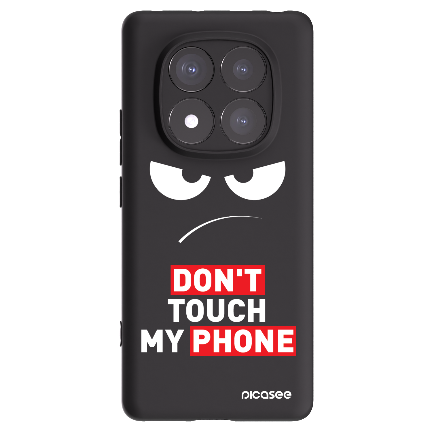 Picasee crna silikonska maskica za Xiaomi Redmi Note 14 Pro+ 5G - Angry Eyes - Transparent