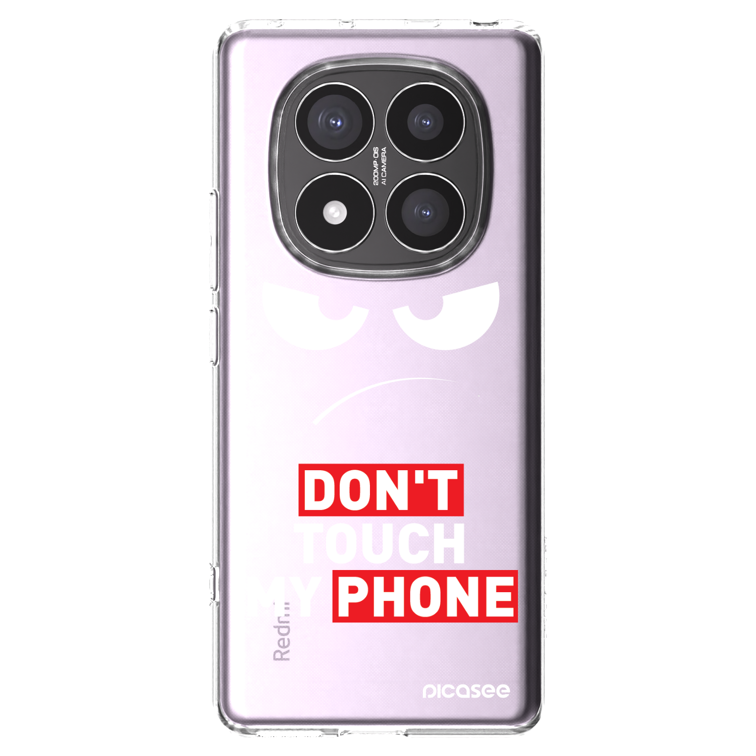 Picasee silikonska prozirna maskica za Xiaomi Redmi Note 14 Pro+ 5G - Angry Eyes - Transparent