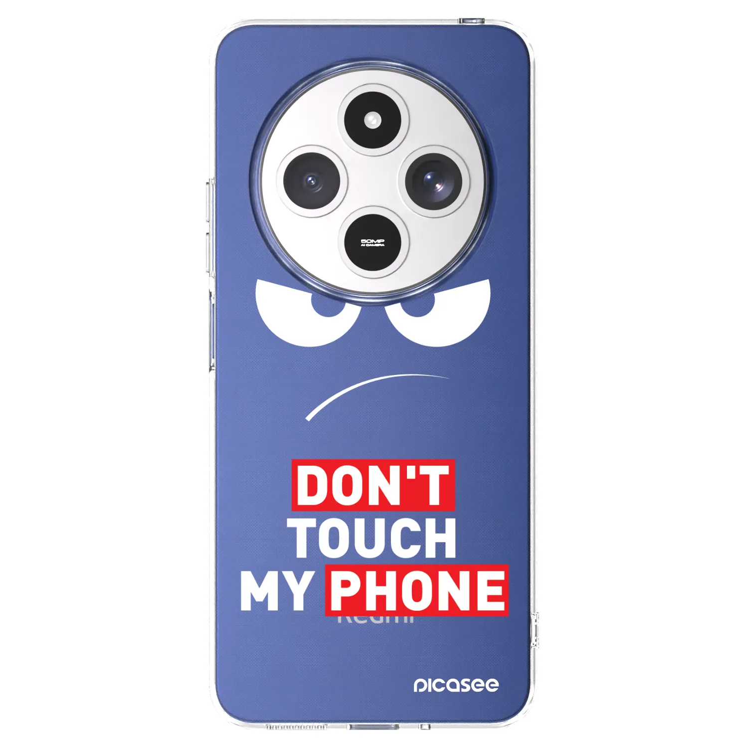 Picasee silikonska prozirna maskica za Xiaomi Redmi 14C - Angry Eyes - Transparent
