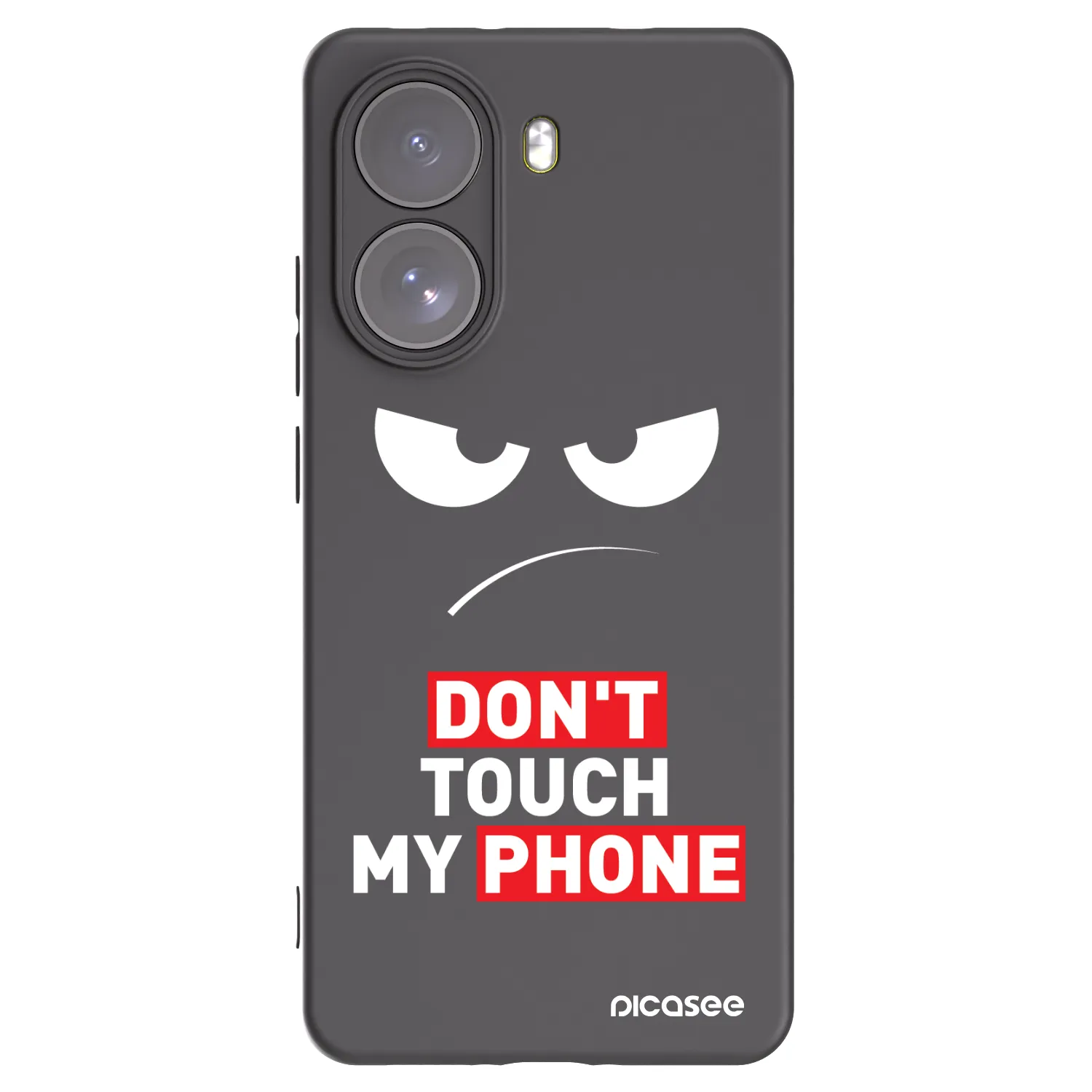 Picasee crna silikonska maskica za Xiaomi Poco X7 - Angry Eyes - Transparent