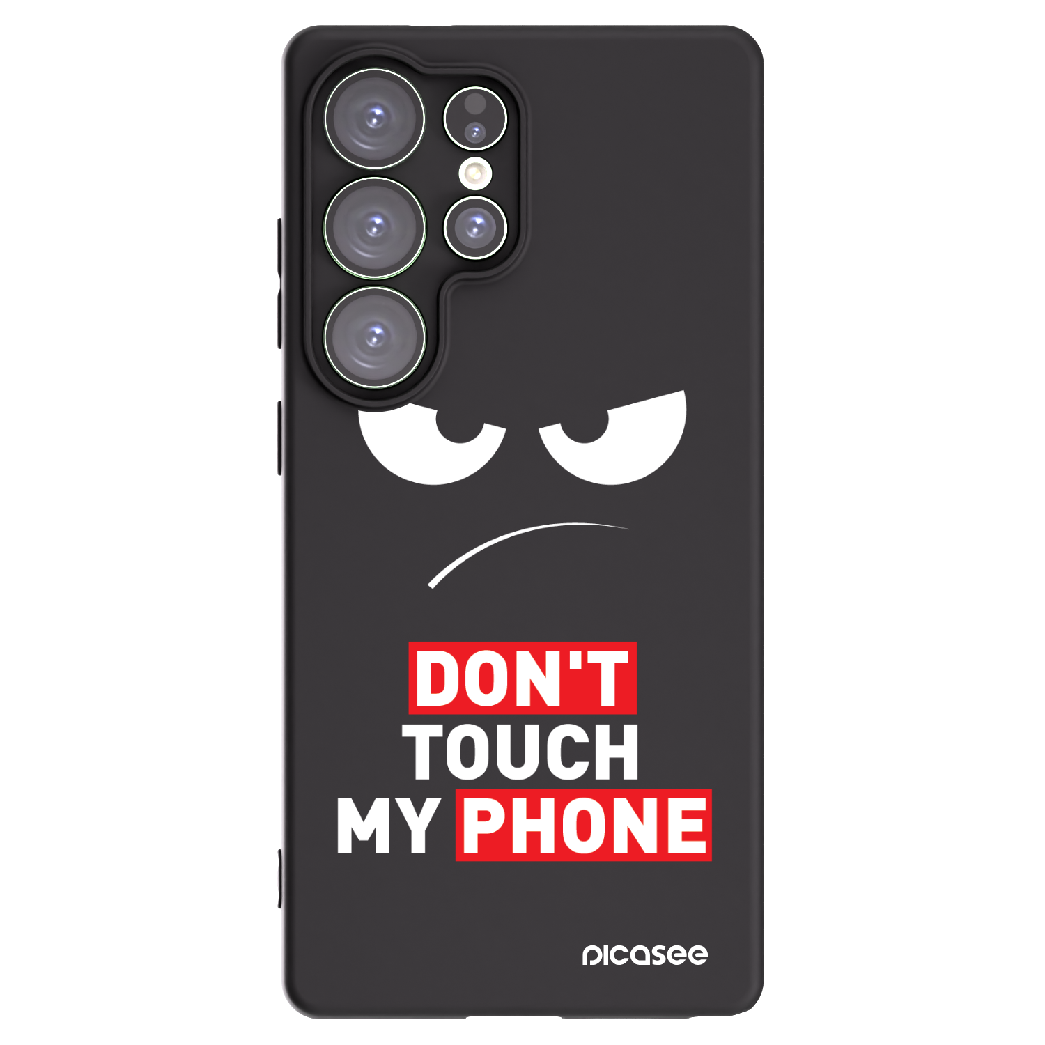 Picasee crna silikonska maskica za Samsung Galaxy S25 Ultra 5G - Angry Eyes - Transparent