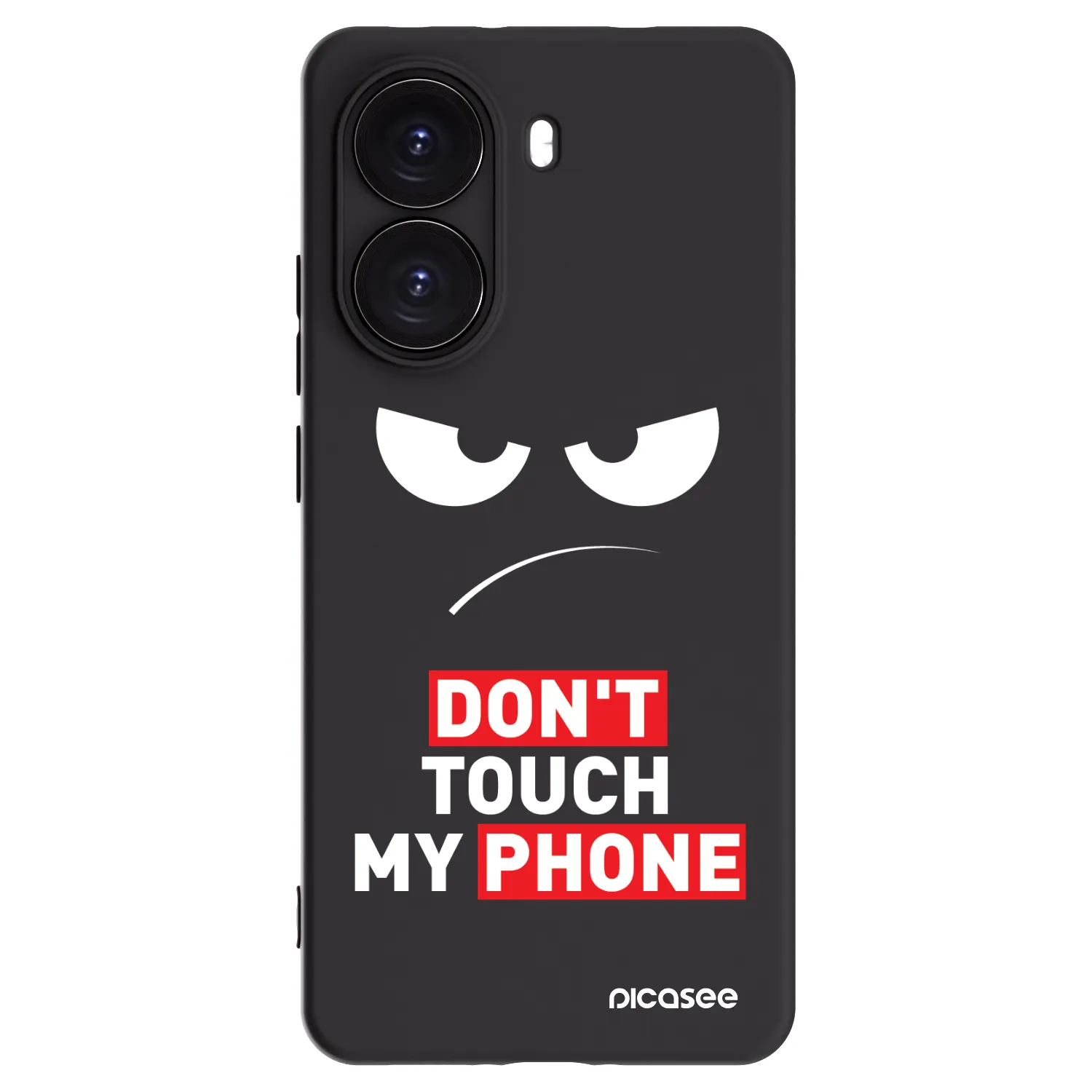 Picasee crna silikonska maskica za Xiaomi Poco X7 Pro 5G - Angry Eyes - Transparent