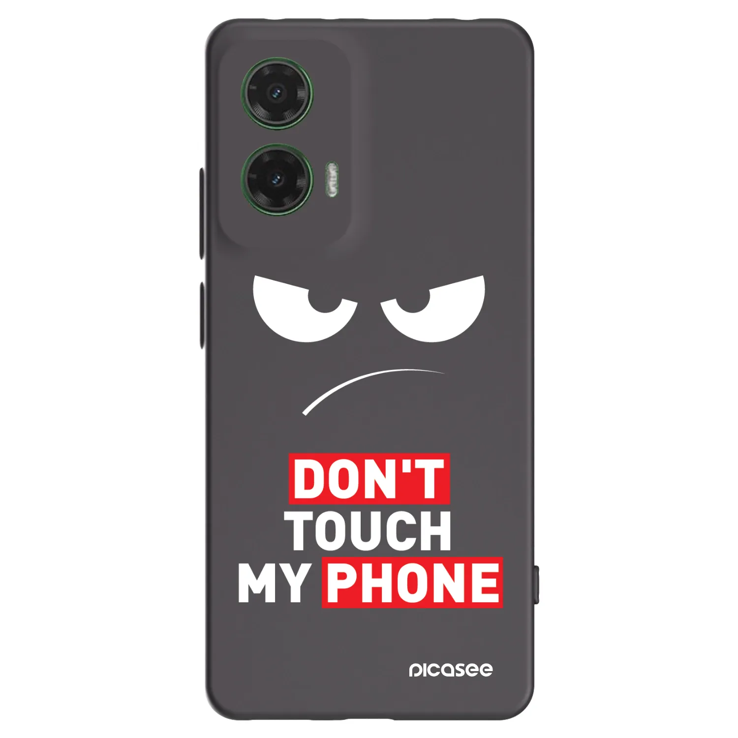 Picasee crna silikonska maskica za Motorola Moto G35 5G - Angry Eyes - Transparent