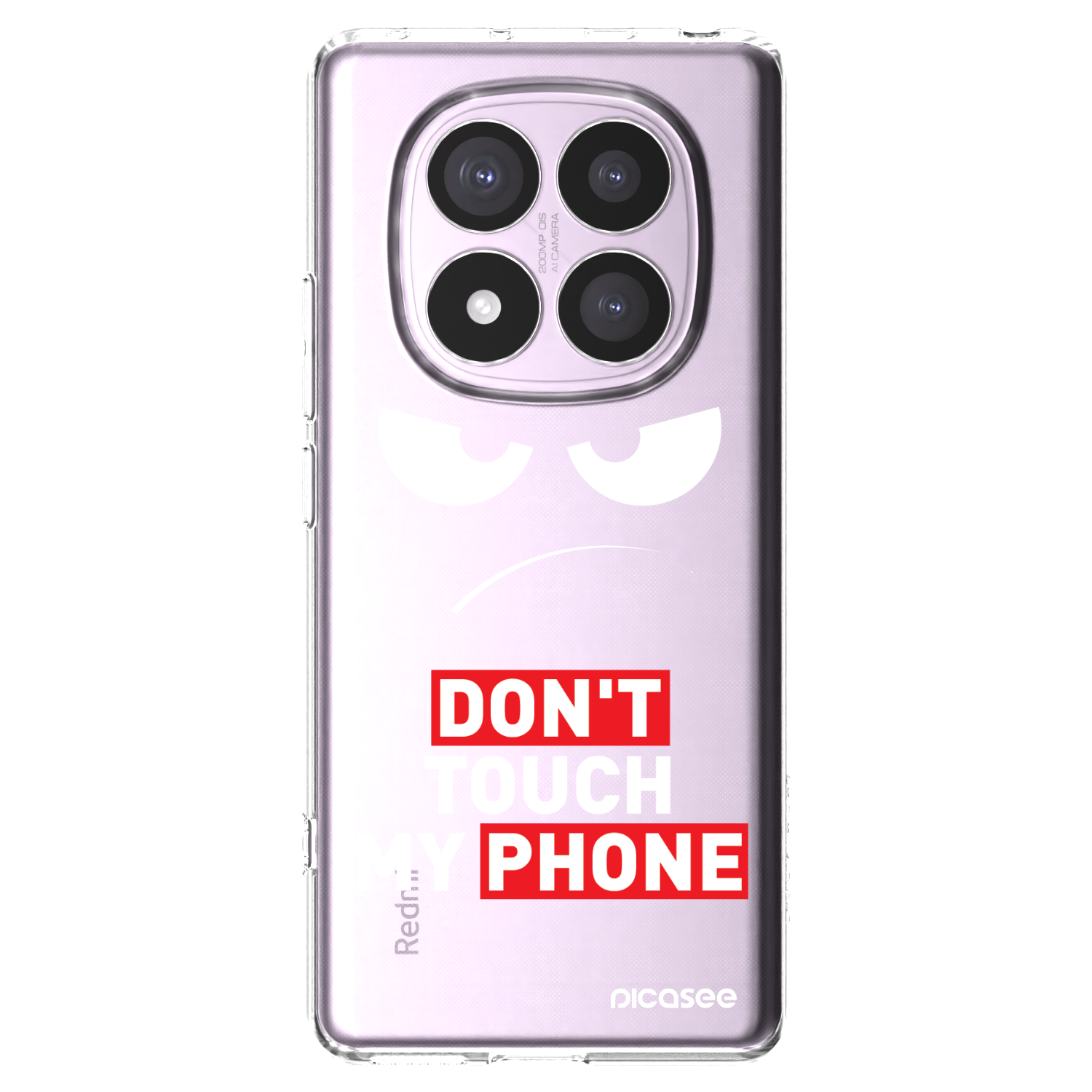 Picasee silikonska prozirna maskica za Xiaomi Redmi Note 14 Pro 4G - Angry Eyes - Transparent