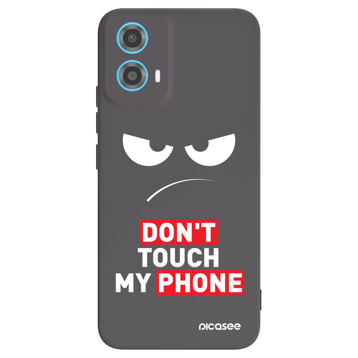 Picasee crna silikonska maskica za Motorola Moto G34 5G - Angry Eyes - Transparent