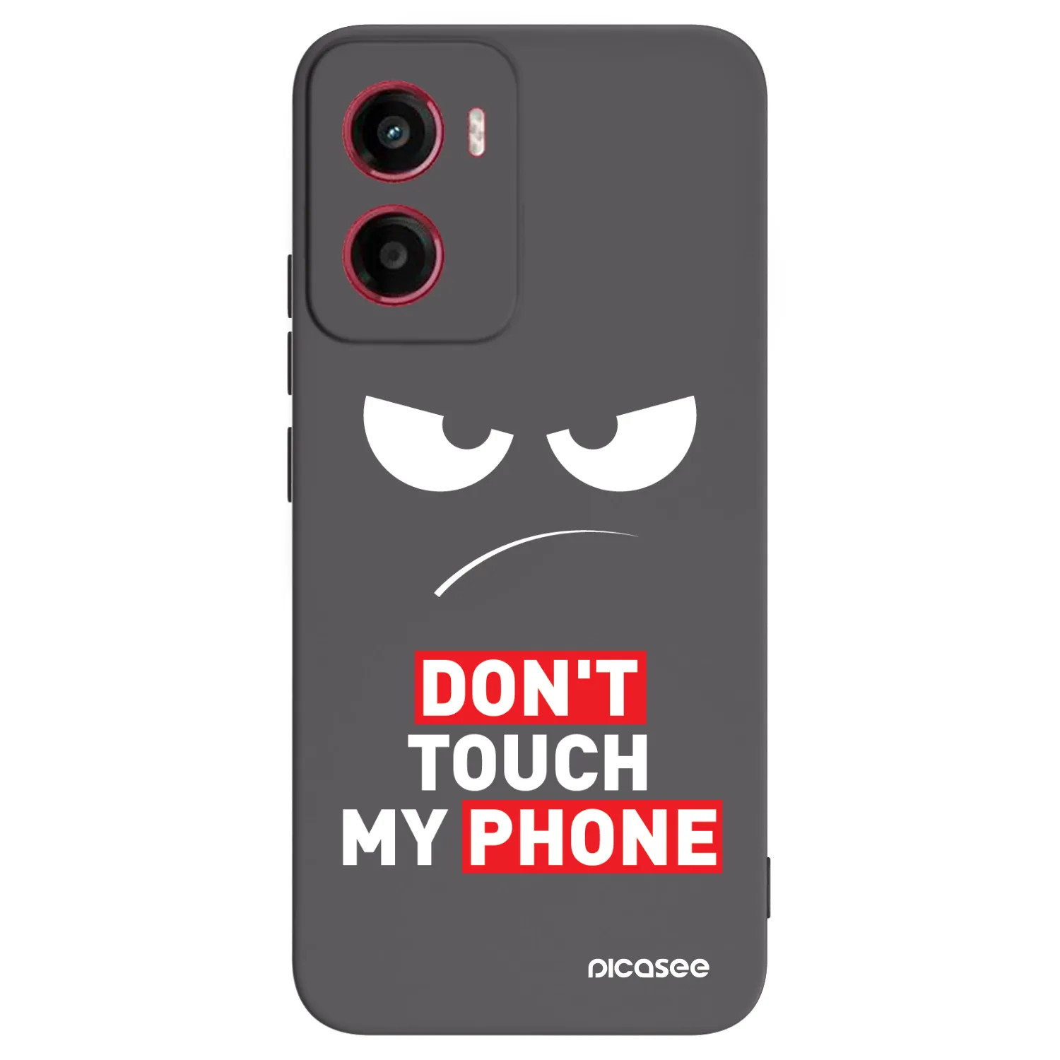 Picasee crna silikonska maskica za Motorola Moto G05 - Angry Eyes - Transparent