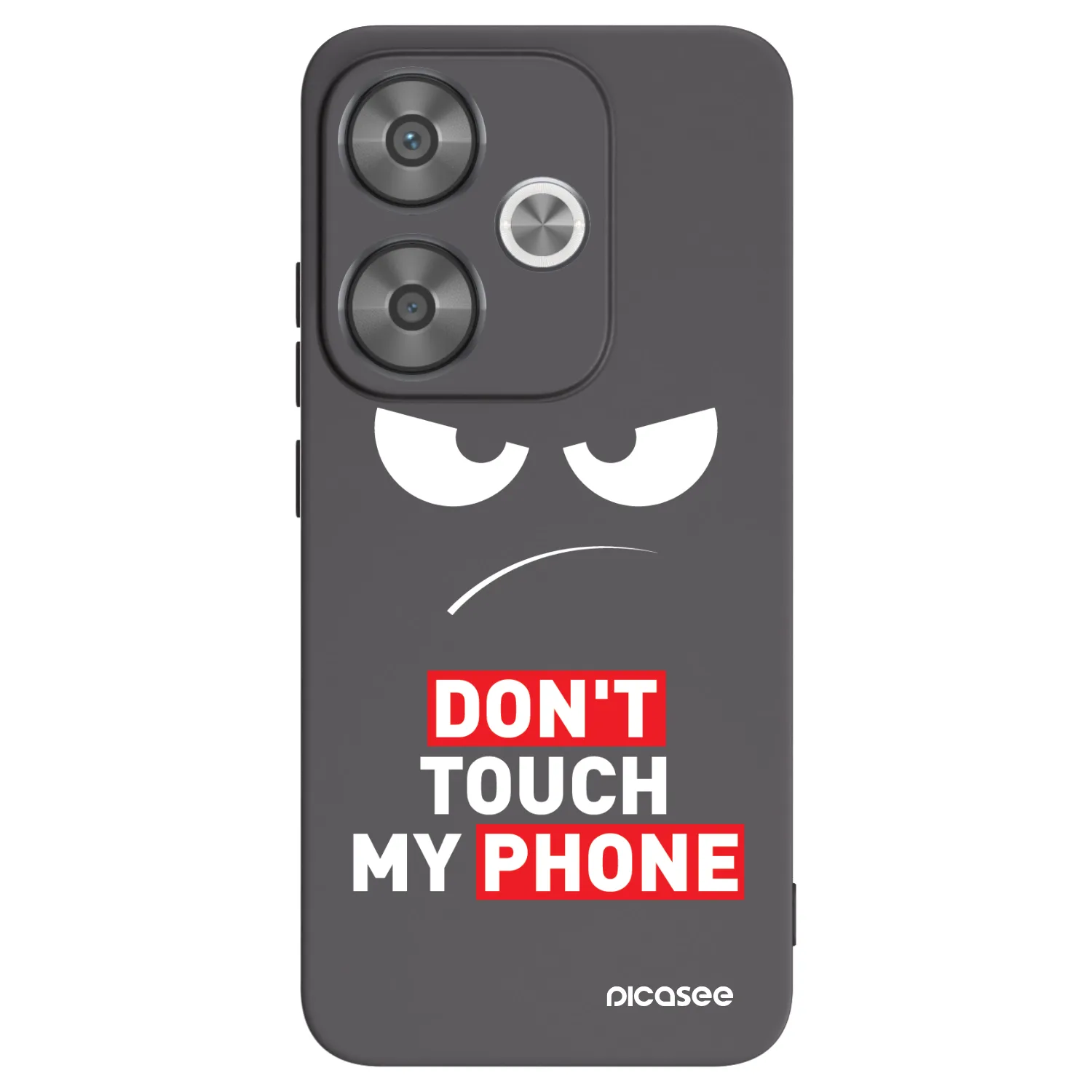 Picasee crna silikonska maskica za Xiaomi Poco F6 - Angry Eyes - Transparent