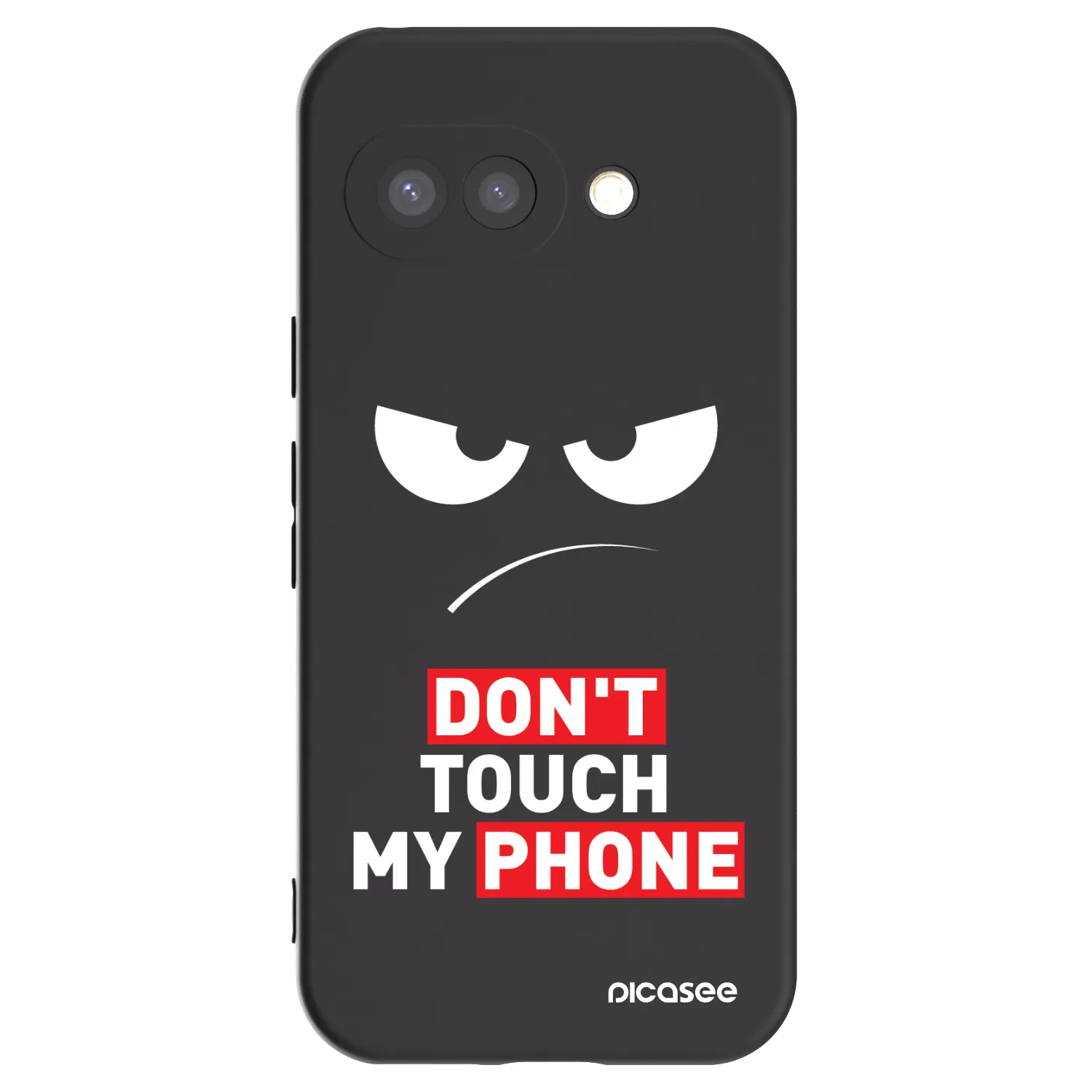 Picasee crna silikonska maskica za Google Pixel 9a - Angry Eyes - Transparent