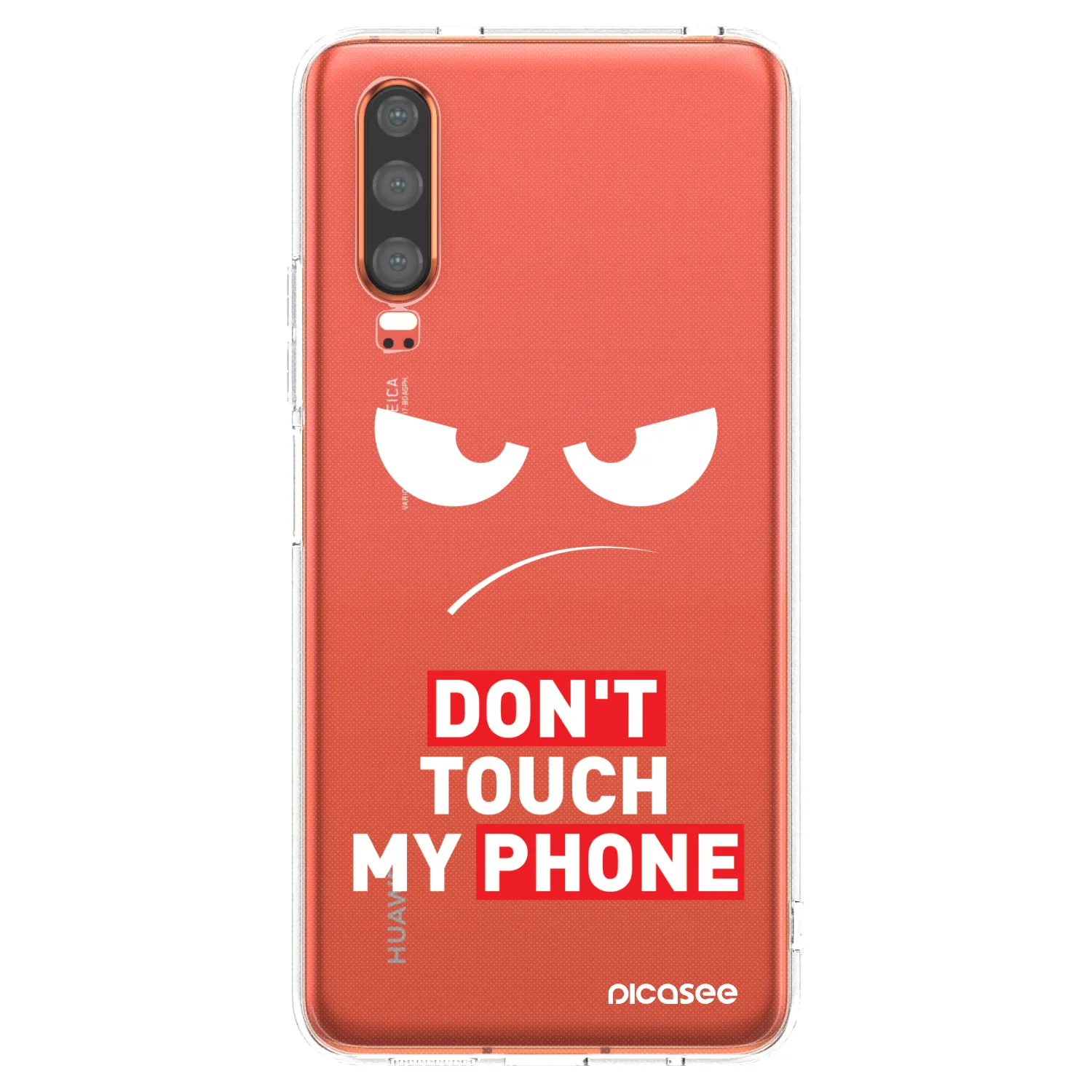 Picasee silikonska prozirna maskica za Huawei P30 - Angry Eyes - Transparent