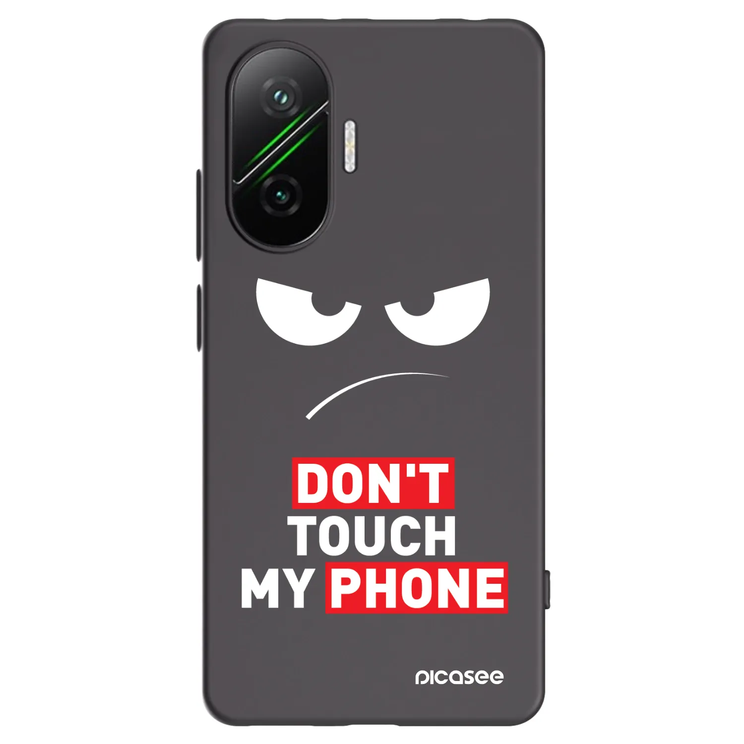 Picasee crna silikonska maskica za Xiaomi Poco F7 Pro 5G - Angry Eyes - Transparent