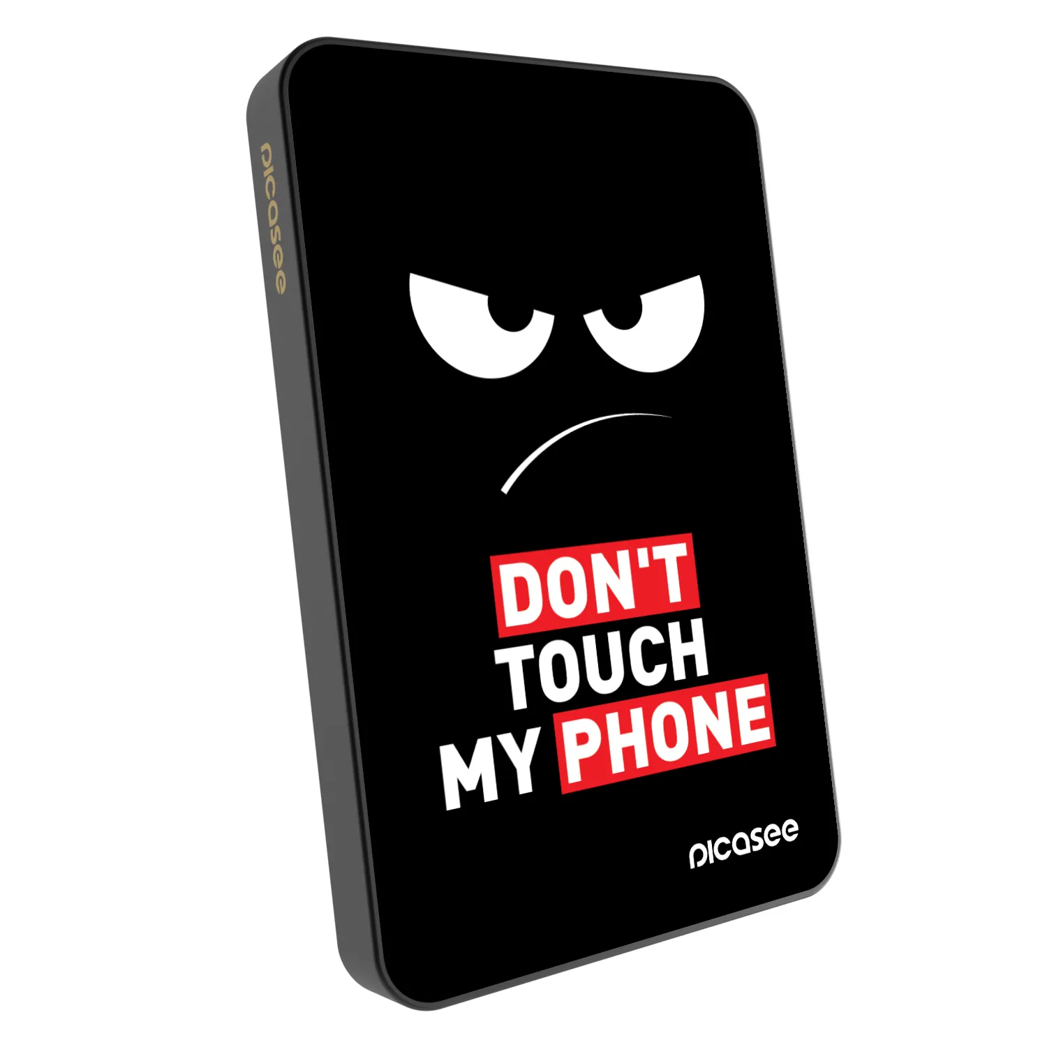 Picasee Prijenosni punjač s MagSafe 5 000 mAh Sivo - Angry Eyes - Transparent