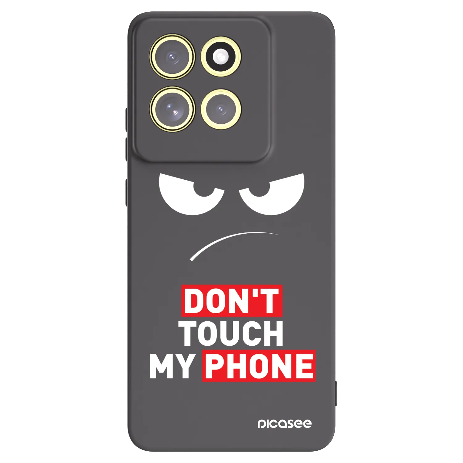 Picasee crna silikonska maskica za Motorola Moto G86 5G - Angry Eyes - Transparent