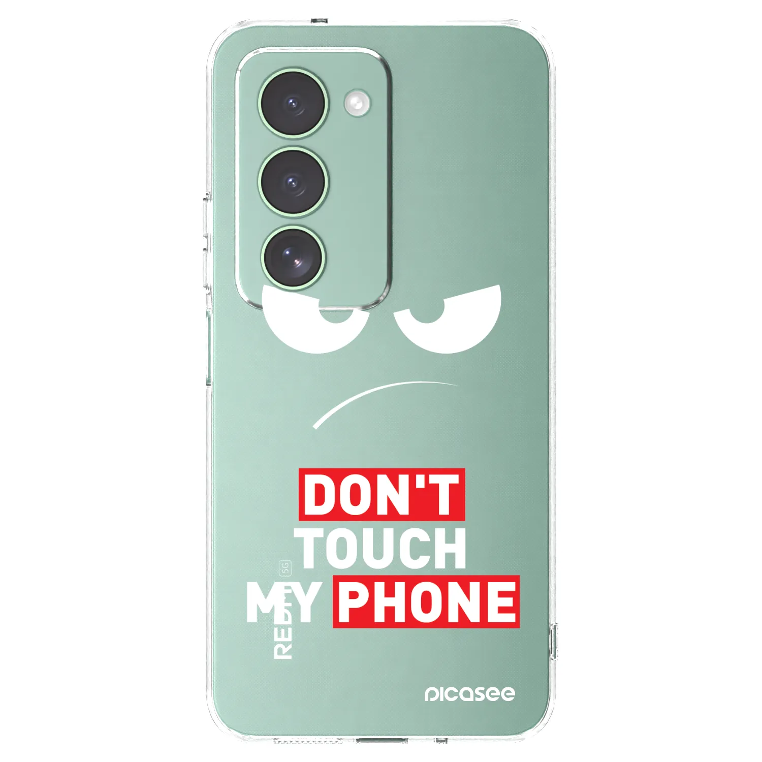 Picasee silikonska prozirna maskica za Xiaomi Redmi 15 5G - Angry Eyes - Transparent