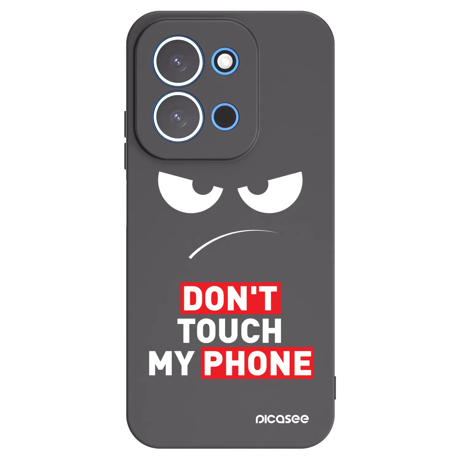 Picasee crna silikonska maskica za Xiaomi Redmi 15C 4G - Angry Eyes - Transparent