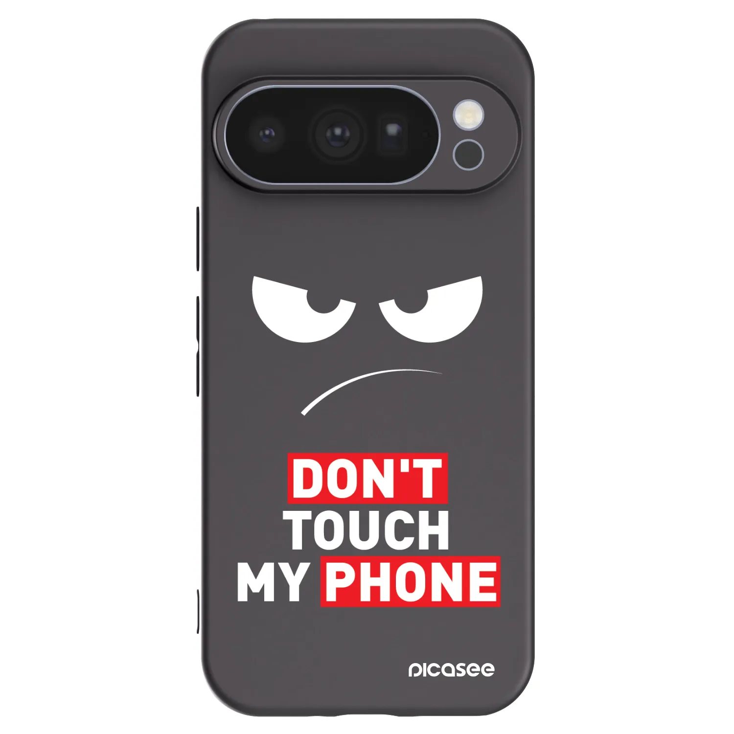 Picasee crna silikonska maskica za Google Pixel 10 Pro - Angry Eyes - Transparent