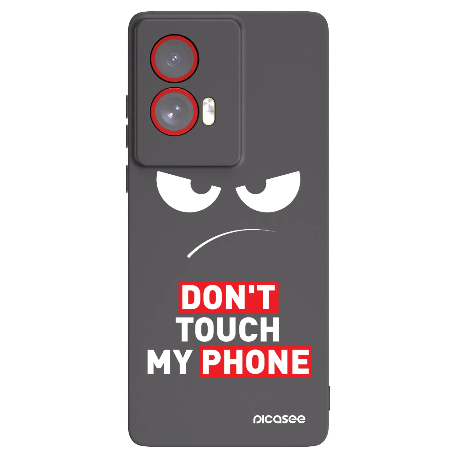 Picasee crna silikonska maskica za Motorola Edge 50 Fusion - Angry Eyes - Transparent