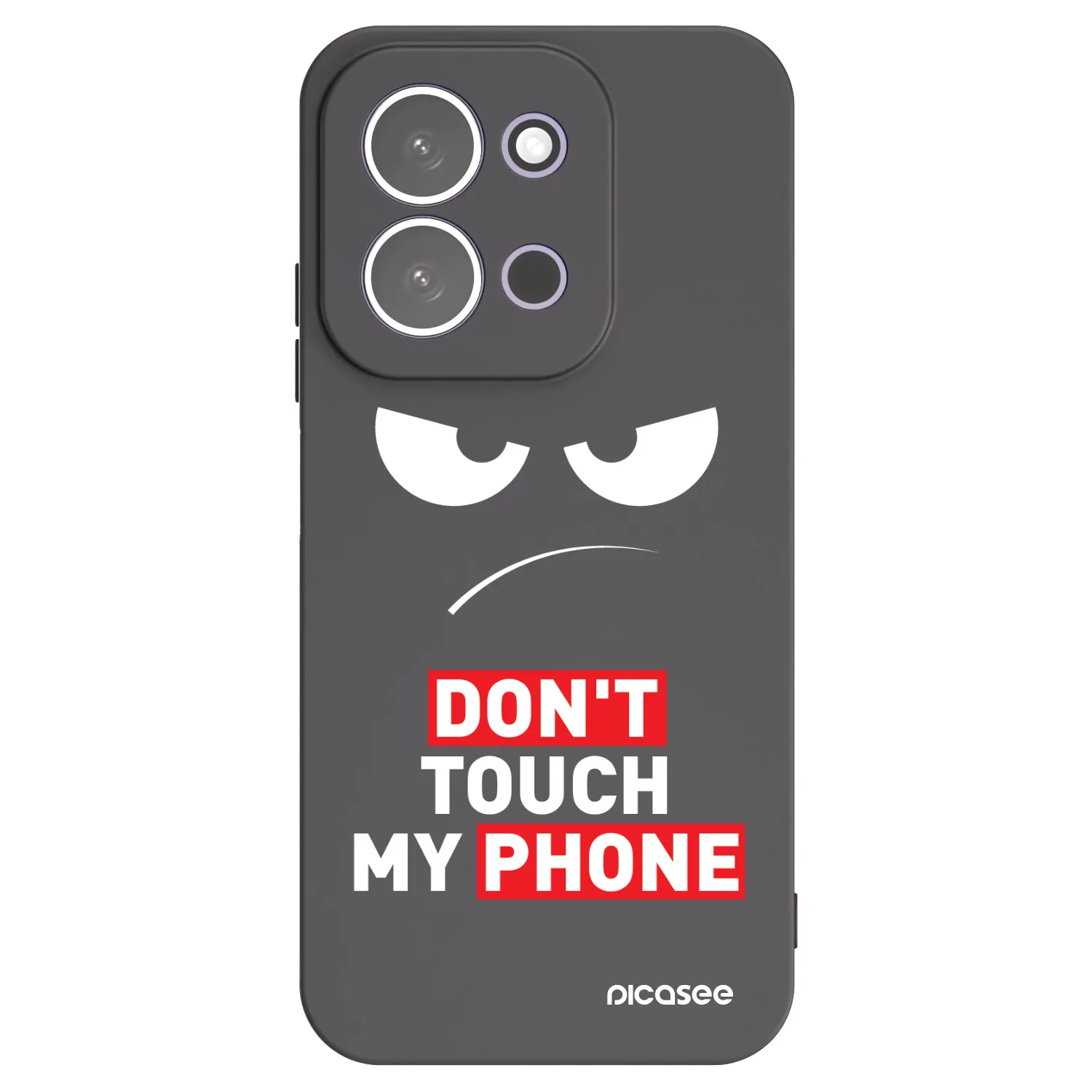 Picasee crna silikonska maskica za Xiaomi Redmi 15C 5G - Angry Eyes - Transparent