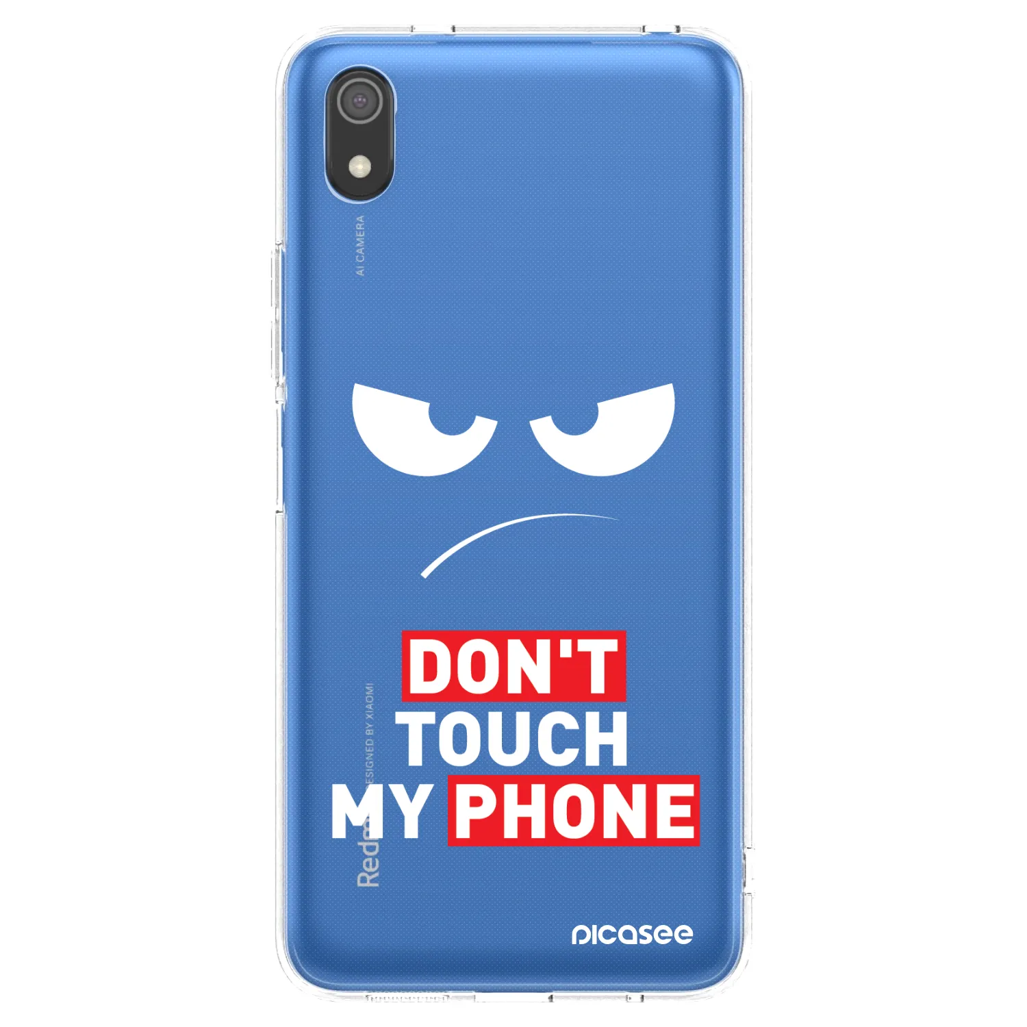 Picasee silikonska prozirna maskica za Xiaomi Redmi 7A - Angry Eyes - Transparent