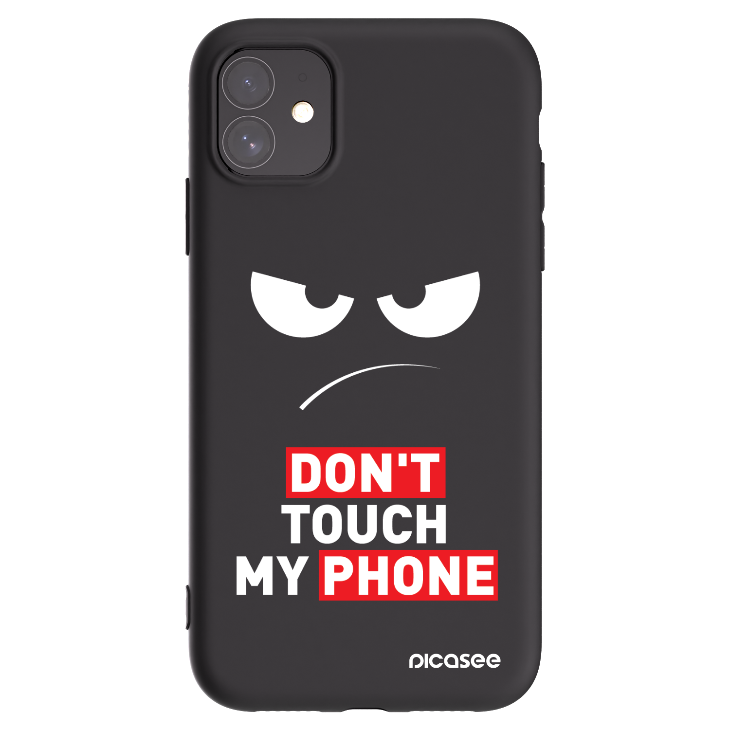 Picasee crna silikonska maskica za Apple iPhone 11 - Angry Eyes - Transparent