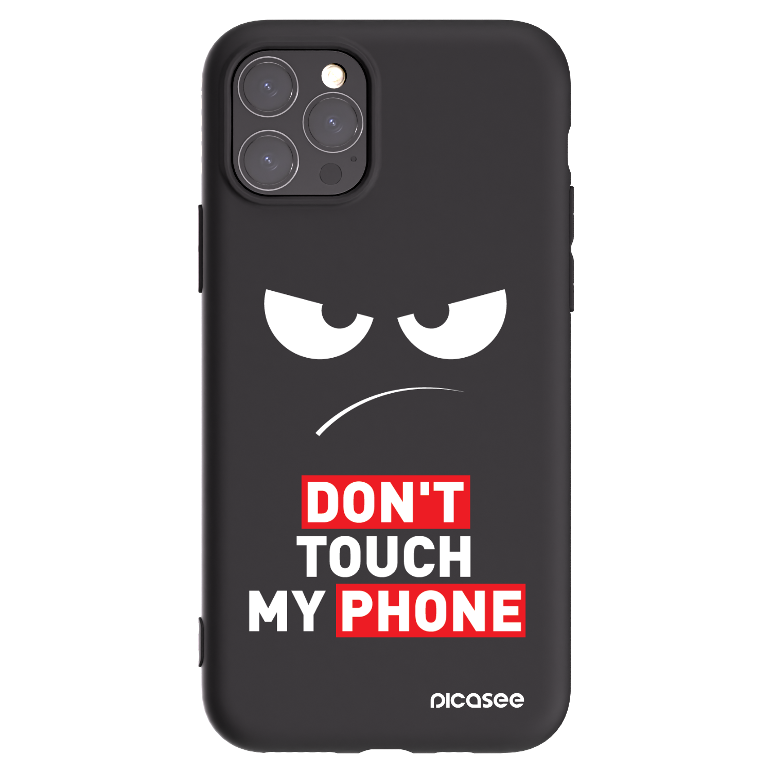 Picasee crna silikonska maskica za Apple iPhone 11 Pro - Angry Eyes - Transparent
