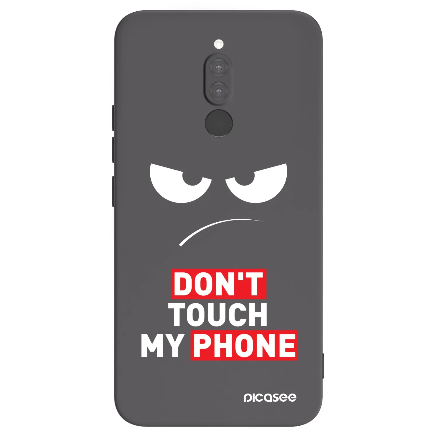 Picasee crna silikonska maskica za Xiaomi Redmi 8 - Angry Eyes - Transparent