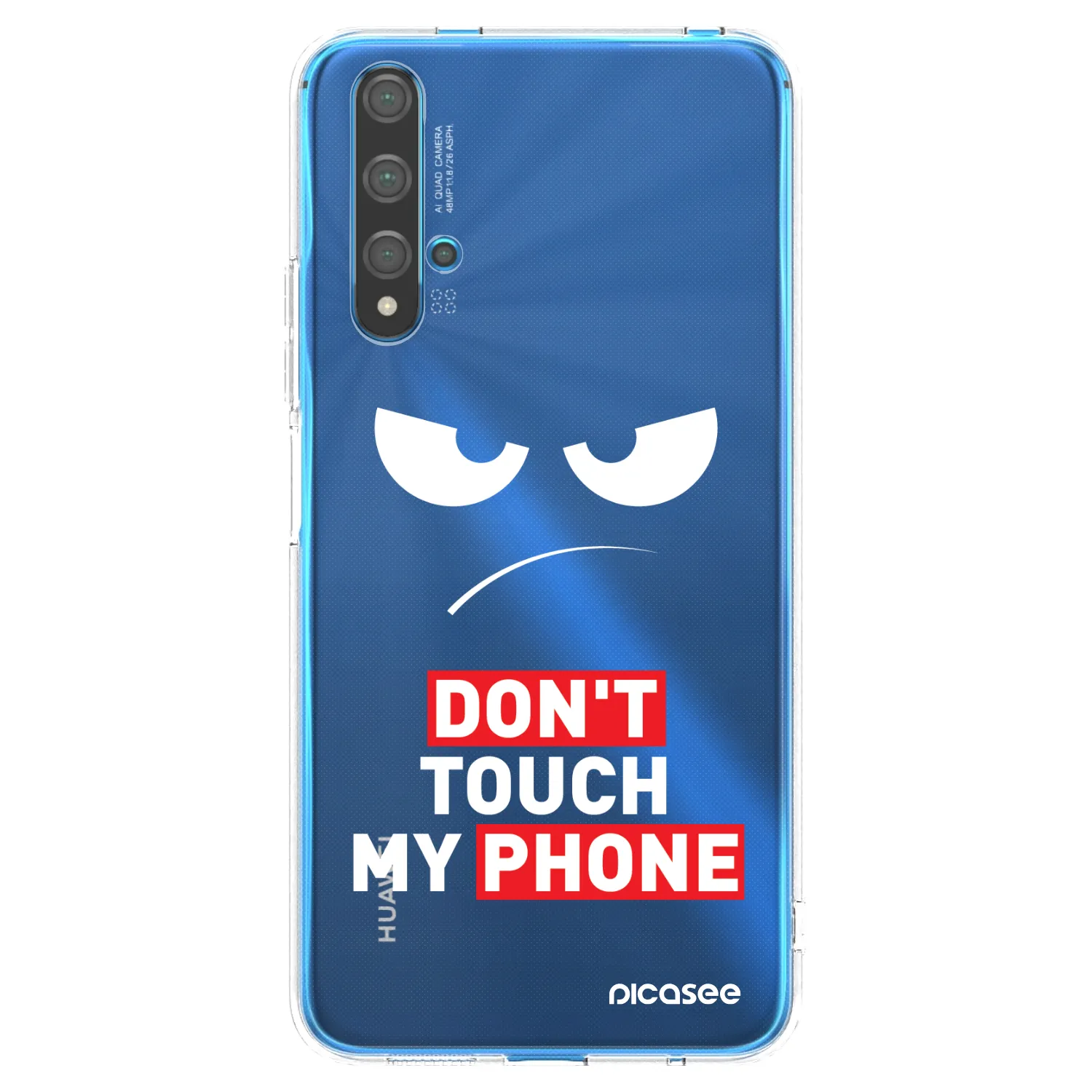 Picasee silikonska prozirna maskica za Huawei Nova 5T - Angry Eyes - Transparent