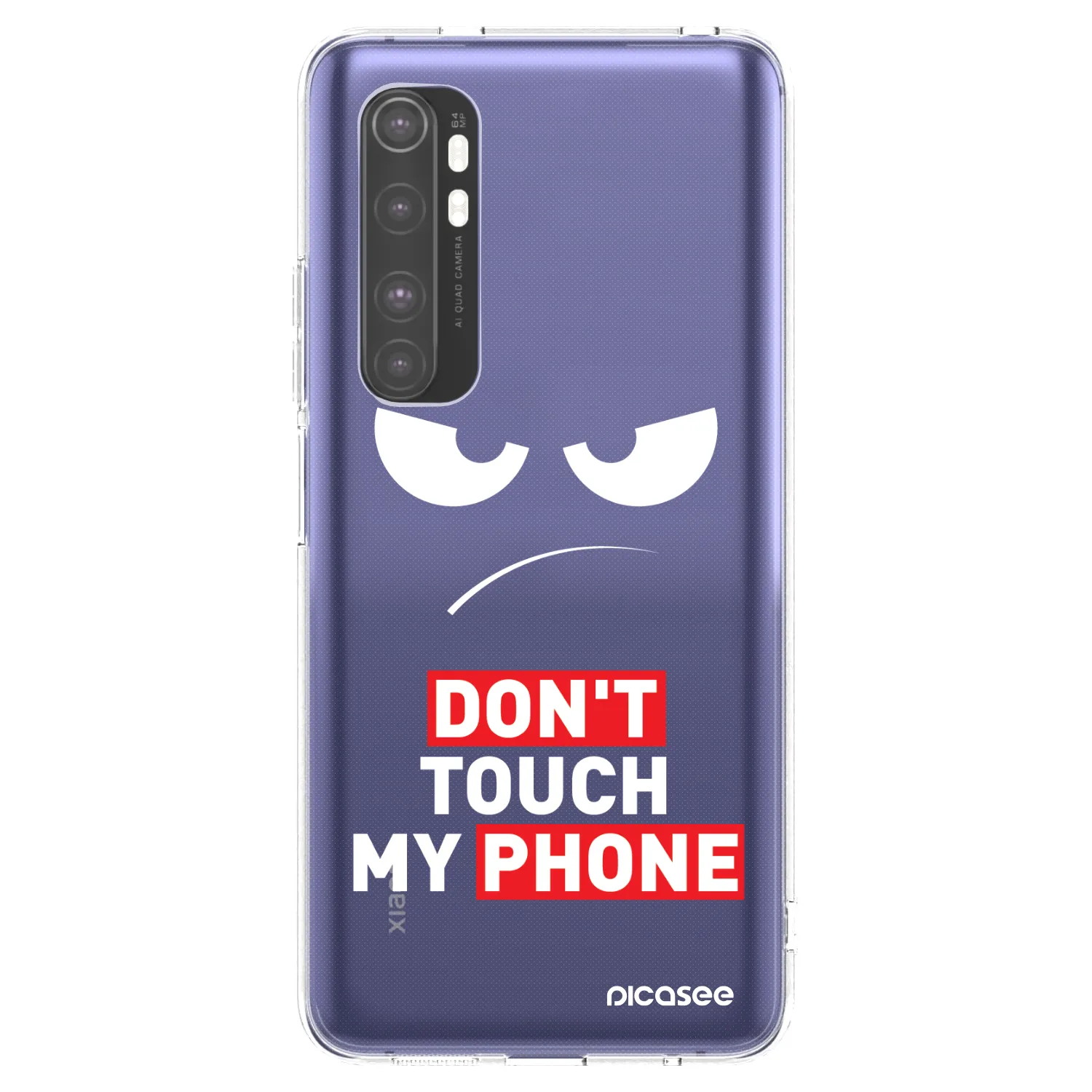 Picasee silikonska prozirna maskica za Xiaomi Mi Note 10 Lite - Angry Eyes - Transparent