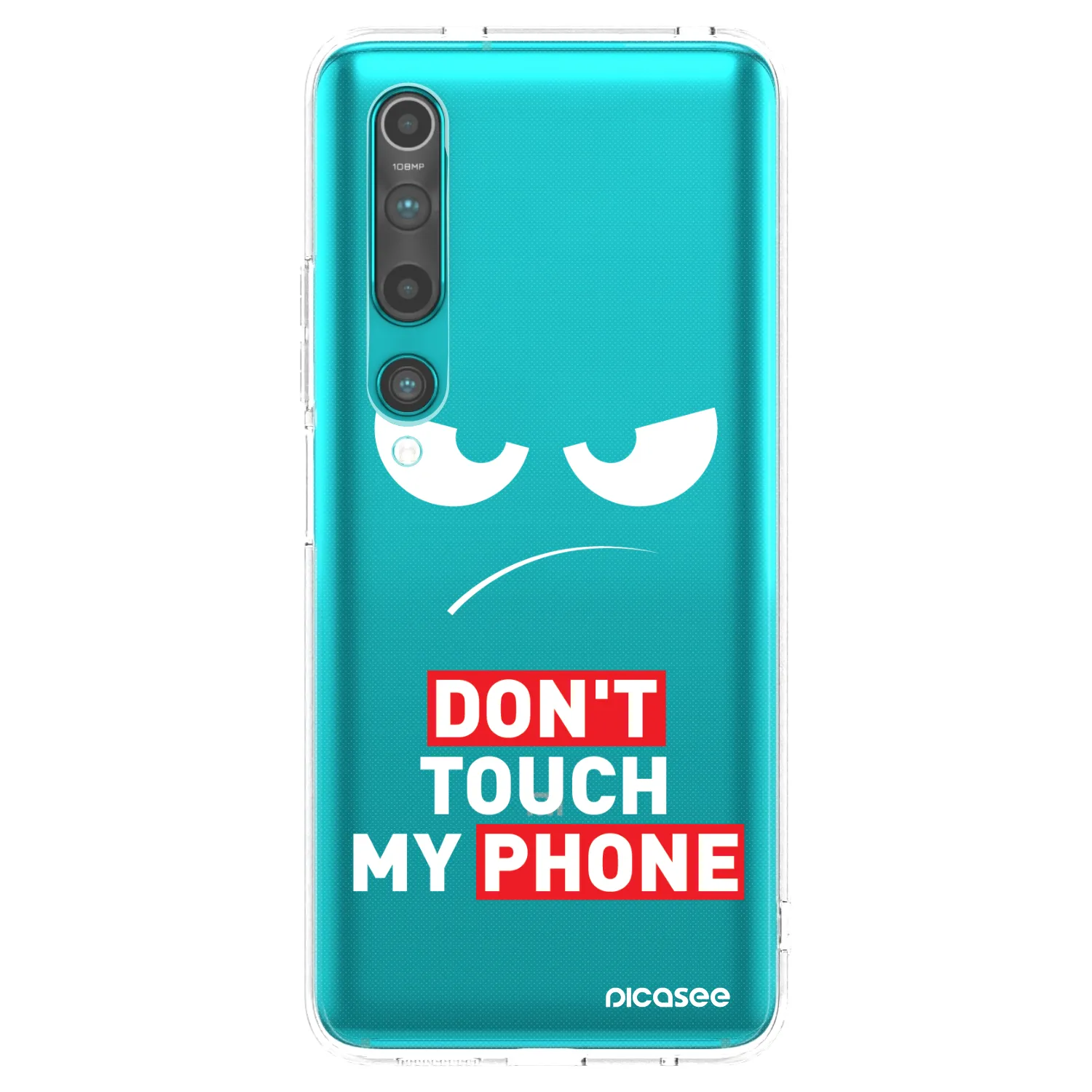 Picasee silikonska prozirna maskica za Xiaomi Mi 10 - Angry Eyes - Transparent