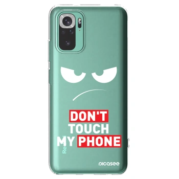 Picasee silikonska prozirna maskica za Xiaomi Redmi Note 10 Pro - Angry Eyes - Transparent