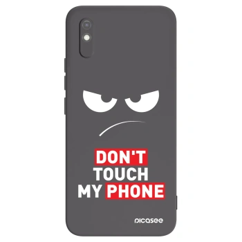 Picasee crna silikonska maskica za Xiaomi Redmi 9AT - Angry Eyes - Transparent