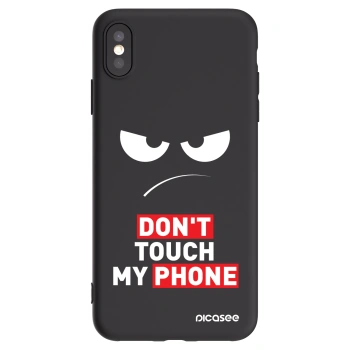 Picasee crna silikonska maskica za Apple iPhone XS Max - Angry Eyes - Transparent