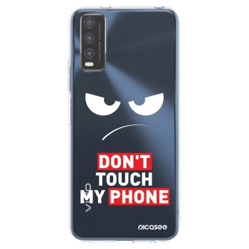 Picasee silikonska prozirna maskica za Vivo Y20s - Angry Eyes - Transparent