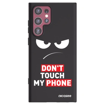 Picasee crna silikonska maskica za Samsung Galaxy S22 Ultra 5G - Angry Eyes - Transparent