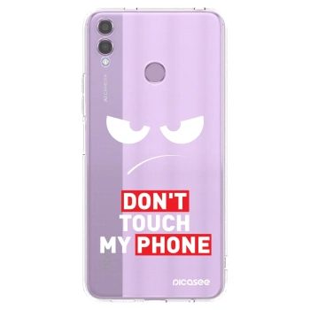 Picasee silikonska prozirna maskica za Honor 8X - Angry Eyes - Transparent