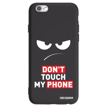 Picasee crna silikonska maskica za Apple iPhone 6/6S - Angry Eyes - Transparent