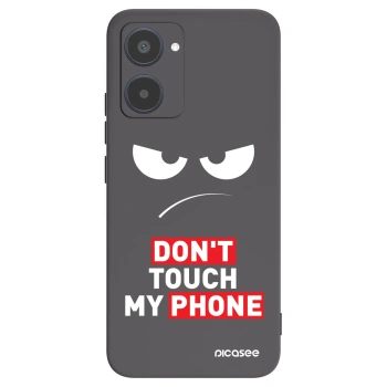 Picasee crna silikonska maskica za Realme 10 4G - Angry Eyes - Transparent