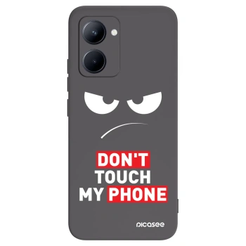 Picasee crna silikonska maskica za Realme C33 (2023) - Angry Eyes - Transparent
