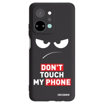 Picasee crna silikonska maskica za Honor X7a - Angry Eyes - Transparent