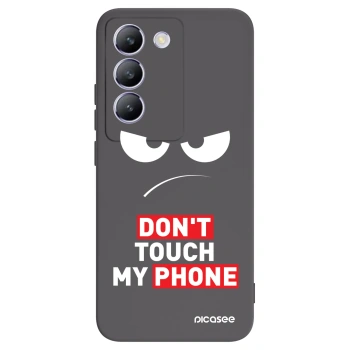 Picasee crna silikonska maskica za Vivo V40 SE 5G - Angry Eyes - Transparent
