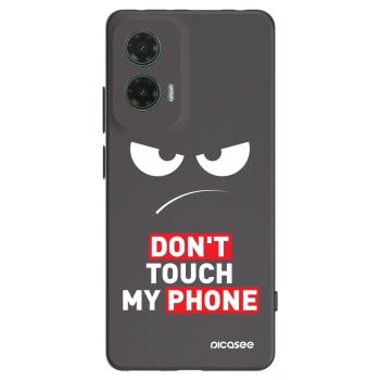 Picasee crna silikonska maskica za Motorola Moto G35 5G - Angry Eyes - Transparent