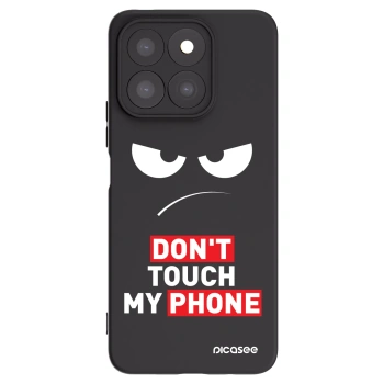 Picasee crna silikonska maskica za Honor X8c - Angry Eyes - Transparent