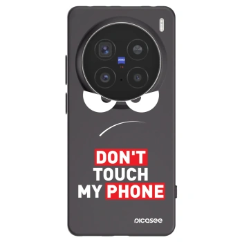 Picasee crna silikonska maskica za Vivo X200 Pro - Angry Eyes - Transparent