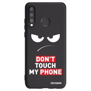 Picasee crna silikonska maskica za Huawei P30 Lite - Angry Eyes - Transparent