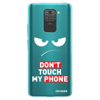 Picasee crna silikonska maskica za Xiaomi Redmi Note 9 - Angry Eyes - Transparent