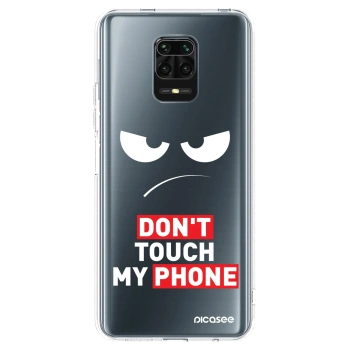 Picasee silikonska prozirna maskica za Xiaomi Redmi Note 9S - Angry Eyes - Transparent