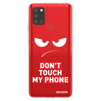 Picasee silikonska prozirna maskica za Samsung Galaxy A21s - Angry Eyes - Transparent