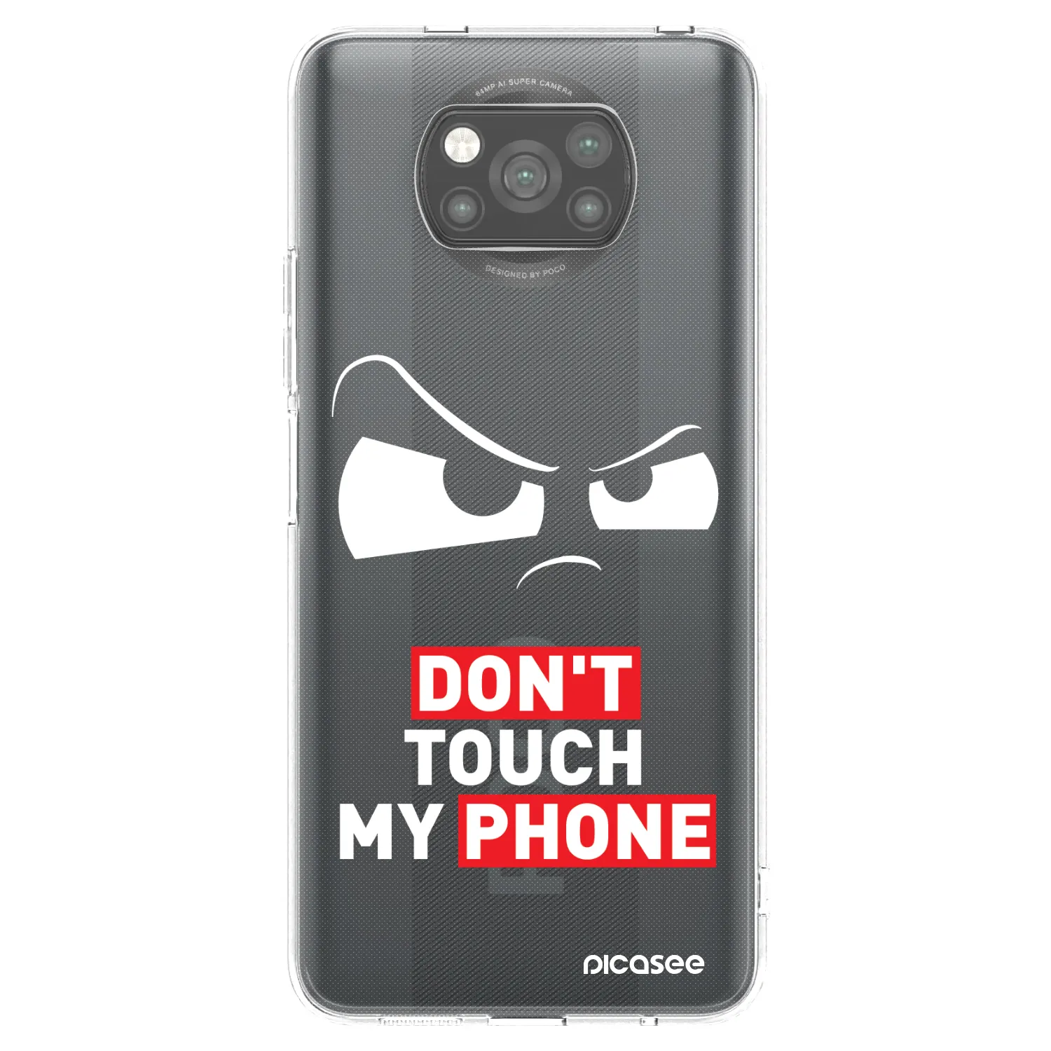 Picasee crna silikonska maskica za Xiaomi Poco X3 Pro - Cloudy Eye - Transparent