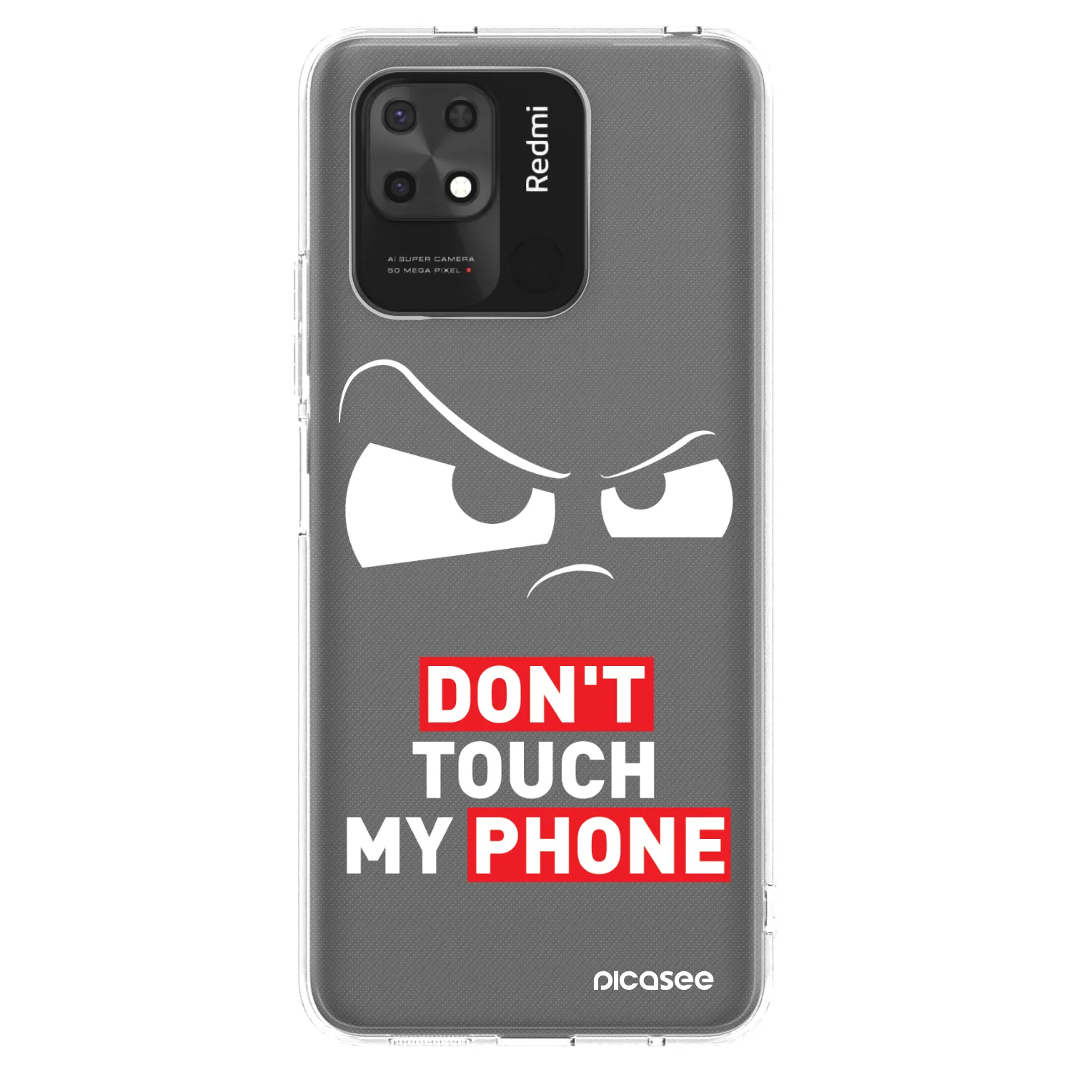 Picasee silikonska prozirna maskica za Xiaomi Redmi 10C - Cloudy Eye - Transparent