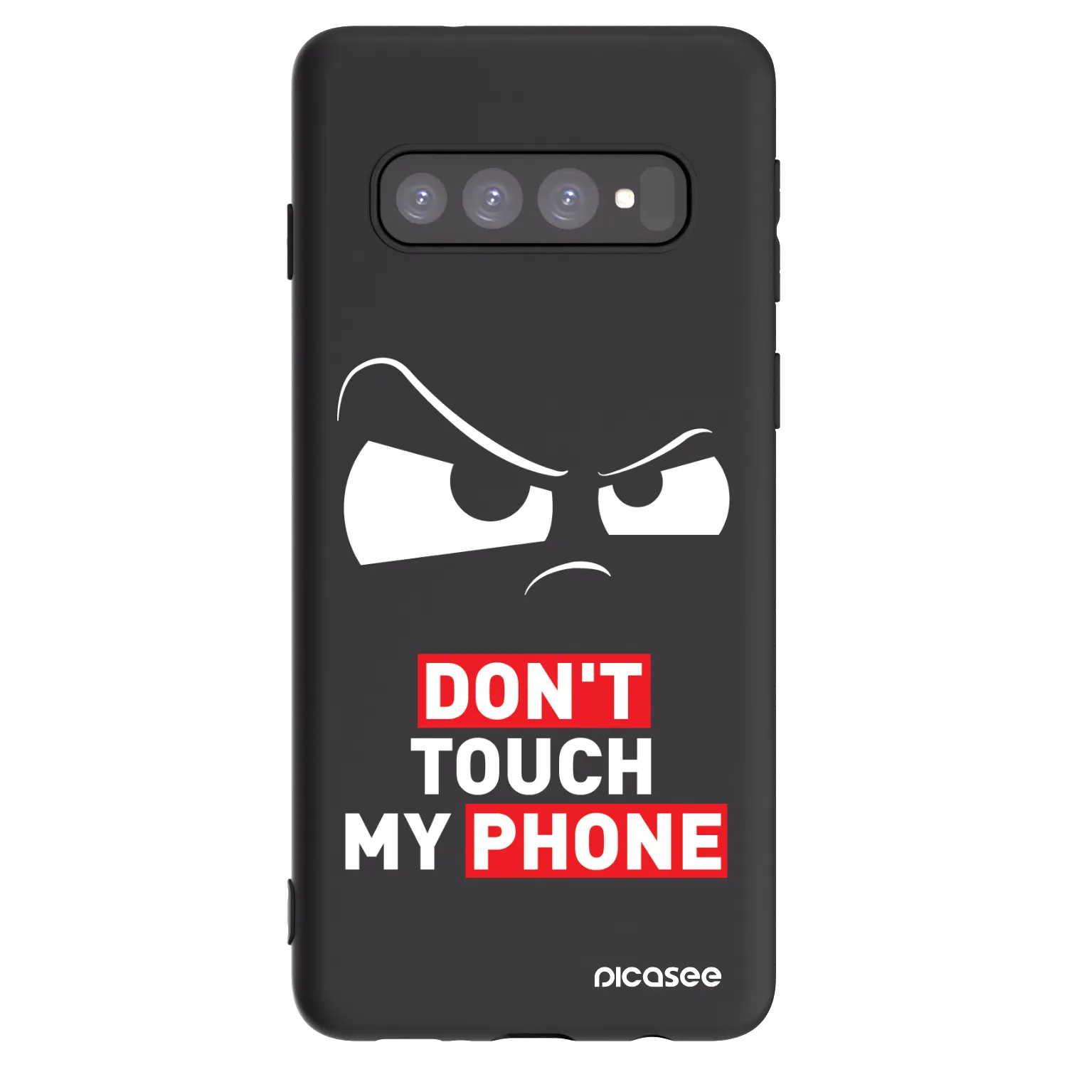 Picasee crna silikonska maskica za Samsung Galaxy S10 G973 - Cloudy Eye - Transparent